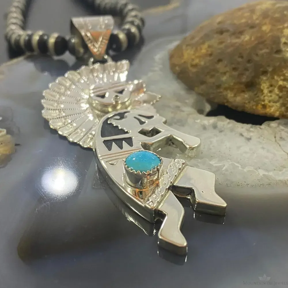 Alonzo Mariano Native American Sterling Kokopelli Kachina Dancer Pendant #2 - Picture 4 of 10